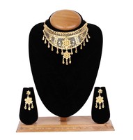 Lot de colliers ras-du-cou en laiton plaqué or 14K, 18K, 24K, ensemble de bijoux à motif floral traditionnel, colliers ras-du-cou tendance.