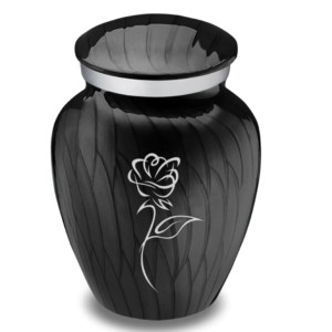 Souvenir embrasser Angle blanc priant urnes de crémation petit souvenir avec un bel autocollant blanc fini - Product Image 5