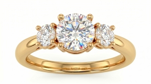 Anillo de Diamantes para Mujer, Corte Brillante Redondo, Joyería Clásica de Compromiso, Diamantes Cultivados en Laboratorio - Product Image 3