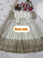 PinkCityBlocks Salwar Kameez Tradicional Indio, Corte Ajustado, Reversible, de Secado Rápido, en Georgette Sintético con Efecto Floral, para Mujer, Ideal para Fiestas