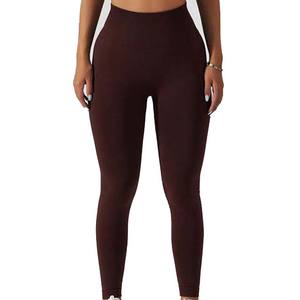 Spandex Solid Color Customized <b>Women</b> <b>Leggings</b> Breathable Yoga <b>Leggings</b> Professional Manufacturer in Elastic Waist High Quality - Product Image 6