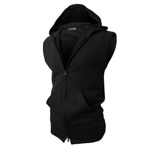 Venta al por mayor hombres personalizar diseño de logotipo entrenamiento con capucha camisetas sin mangas deportes culturismo Stringer músculo hombres sin mangas gimnasio sudaderas con capucha - Product Image 4