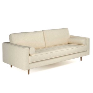 SFB68051 12-Legged Wooden Three-Seat <b>Sofa</b> 180x82cm Square Loveseat Upholstery Extendable Furniture Set <b>for</b> Living Rooms <b>Sponge</b> - Product Image 1