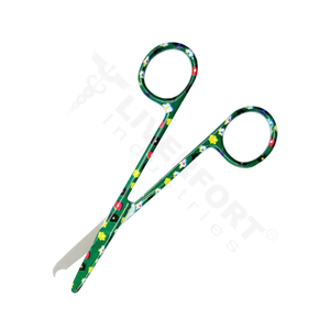 "กรรไกรแบบตรง4.5" กรรไกรตัดเล็บไทเทเนียมสีดำเสี้ยวที่ละเอียดอ่อนตะขอเย็บแผลปฐมพยาบาลเครื่องมือ EMS - Product Image 1