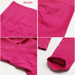 Marque privée personnalisée Leggings d'entraînement taille haute sans couture ultra doux pour femmes pantalon de yoga contrôle du ventre - Product Image 4