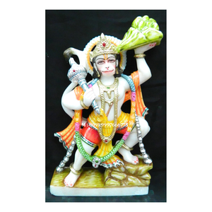 Statue exclusive du dieu Hanuman en marbre indien, finition soignée et polie à la main, pour la décoration intérieure, au meilleur prix. - Product Image 1