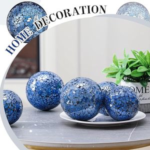 Increíble Esfera de vidrio de mosaico, diseño creativo, bolas decorativas de vidrio para el hogar, artesanías, adornos de bolas doradas, decoración del hogar para regalo - Product Image 5
