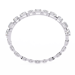 9K 10K 14K 18K Gold Lab Grown Princess Cut Diamond Wedding Bracelet with 23 Stones-IGI Certified Elegant & Dazzling Luxury - Product Image 4