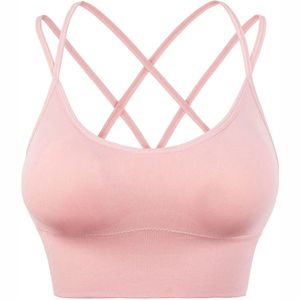 New Arrivals Women Active Wear Seamless Cross Beautiful Back Gym Fitness <b>Bras</b> Seamless Sports <b>Bras</b> - Product Image 3