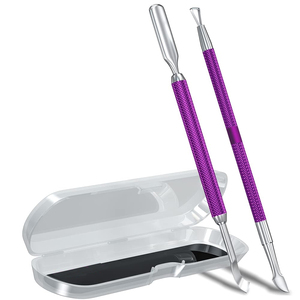 ที่ดันหนังกำพร้าทำจากเล็บ2ชิ้นพร้อมกล่องออกแบบโลโก้ได้ตามต้องการ - Product Image 1