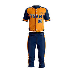 Uniformes de Béisbol Transpirables de Alta Calidad 100% Poliéster con Opciones Personalizables y Servicio OEM - Product Image 1