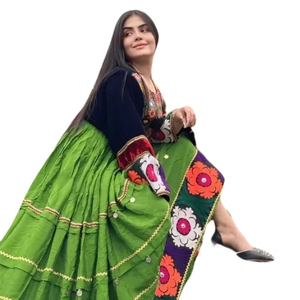 Vestido Étnico Afgano Kuchi Hecho a Mano, Vestido Tradicional Bordado para Mujer, Vestido Afgano Largo Multicolor, Vestido Kuchi Pushtu Afgano - Product Image 6