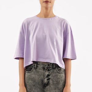 Tops cortos informales de moda para mujer en material de algodón perfecto para minoristas de moda y colecciones de ropa de verano - Product Image 1