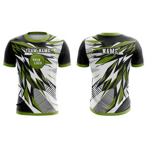 Custom Jersey Heat-Transfer Print Short Sleeve Team Uniform Breathable Quick Dry Anti-Bacterial Gaming <b>Shirt</b> with Logo Option - Product Image 4
