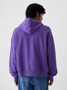 Sweat à capuche d'hiver personnalisé Streetwear Applique en strass Broderie usée Patch logo Lavage à l'acide Sweat à capuche en polaire pour hommes - Product Image 4