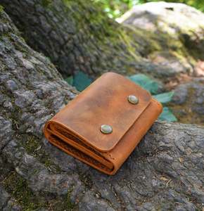 Portefeuille en cuir souple vintage de grande capacité pour hommes porte-cartes décontracté multifonction avec fermeture à glissière LWM-0120 de sac à main d'affaires - Product Image 5