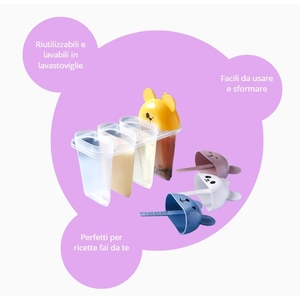 แม่พิมพ์ไอศกรีมแบบ 4 ชิ้น ปลอดสาร BPA ใช้ซ้ำได้ พร้อมไม้เสียบ ทำไอศกรีมเองได้ สำหรับเด็กและผู้ใหญ่ - Product Image 6