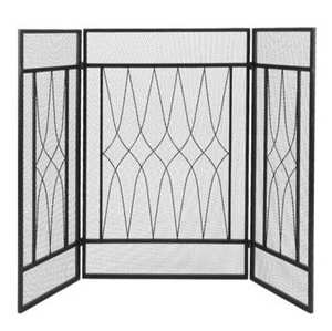 หน้าจอกันไฟโลหะทนทานกันความร้อนกันประกายไฟดีไซน์ทันสมัยเหมาะสำหรับเตาผิงและเตาไม้ - Product Image 5