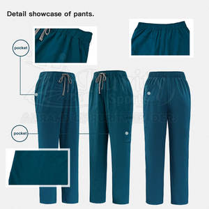 Uniforme de gommage médical de dernier style pour vêtements de travail Uniforme de gommage médical de couleur unie léger - Product Image 3