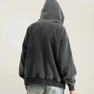 NEW Street Wear Acid Wash <b>women's</b> Hoodies Custom Logo Pullover Unisex Oversize <b>Black</b> Vintage Hoodie - Product Image 3