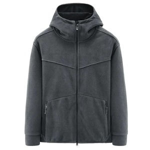 Veste à capuche doublée polaire pour hommes Automne Hiver Sweat thermique Manteau décontracté Confortable Coupe ample Style Streetwear - Product Image 2