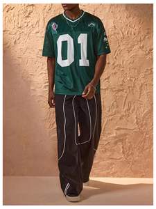 Maillot de football américain personnalisé pour hommes Graffiti Line Design Mesh Respirant Plus Size Maillot de football américain à manches courtes - Product Image 5