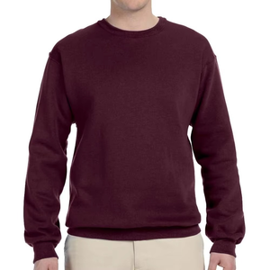 OEM Marron Coton Sweatshirts Haute Qualité Français Éponge Tissu Couleur Unie Ras Du Cou Pull Personnalisable Conception D'impression Disponible - Product Image 1