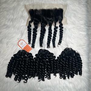 Tendance chaude cheveux bouclés Extensions de cheveux humains vietnamiens profondément bouclés pour les femmes noires Cheveux cuticules alignés - Product Image 6