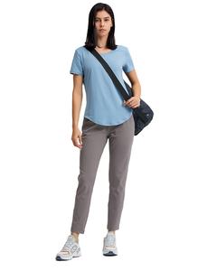T-shirts pour femmes de haute qualité en coton biologique, t-shirts de sport, de yoga et de course à pied, manches courtes, coupe ample, été, 180g, col rond - Product Image 6