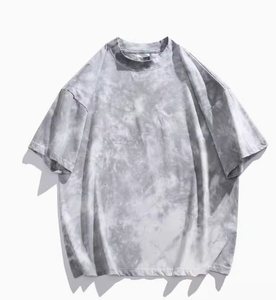 Stock de vêtements bas quantité minimale de commande prix compétitif vente en gros vintage lavé personnalisé cravate teinture homme t-shirt pour hommes coton - Product Image 6