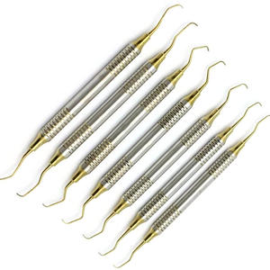 Juego de 7 Curetas Gracey, Instrumento Dental de Acero Blanco con Mango Hueco para Odontología, Raspador Quirúrgico, Instrumento de Relleno de Composite Dental de Doble Extremo - Product Image 5