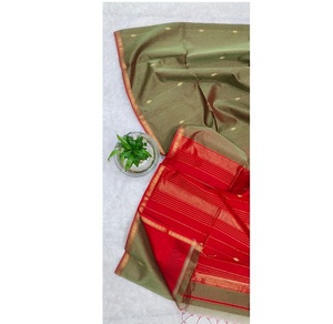 Designer Small Border Diamond Buti Maheshwari Cotton Silk <b>Saree</b> Premium Ethnic Handwoven Indian <b>Saree</b> - Product Image 4