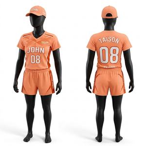 Uniforme de Balonmano para Mujer, Tela Transpirable de Poliéster y Spandex de 160 g/m², Paneles Laterales con Diseño de Ondas Marrones, Sublimación, Logotipo del Equipo Personalizado - Product Image 3