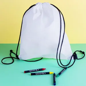 Zaini sportivi con coulisse in RPET Ros, borse promozionali sostenibili per gadget - Product Image 1
