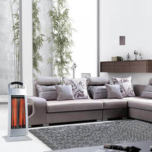 Stufe elettriche a carbone 900W riscaldamento domestico con 2 livelli di potenza bianco/argento 29x24x62cm riscaldatori elettrici - Product Image 3