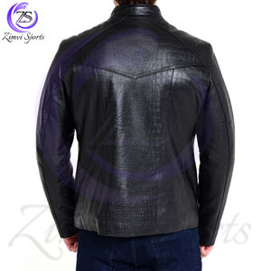 Wholesale Stylish Outerwear Winter Warm Durable Fashionable Street Style High Quality Textured PU Leather <b>Jacket</b> BY Zimvi Sports - Product Image 3