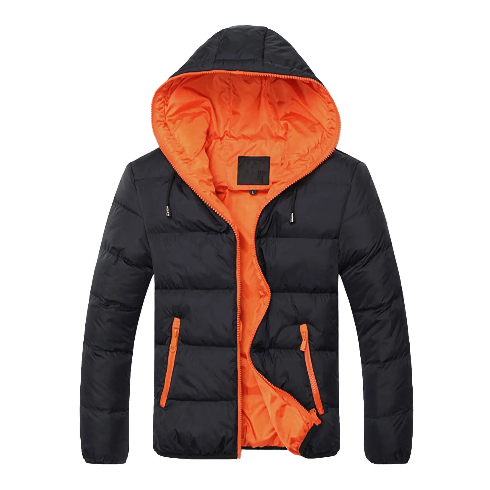 Piumino da sci traspirante caldo antivento per uomo tempo libero vestibilità rilassata giacca Parka da arrampicata piumino con cappuccio comprimibile Snowboardin