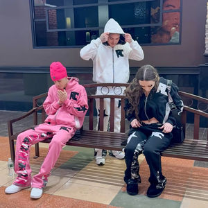 เสื้อฮู้ดดี้ทรงหลวมสไตล์วินเทจ ลวดลายปักแบบทำเก่า ล้างสีแบบแอซิด ผลิตตามสั่ง (OEM) สำหรับผู้ชาย - Product Image 1