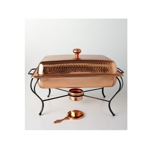 Réchaud décoratif en cuivre avec un savoir-faire orné et une base détaillée conçue pour l'affichage et le service fonctionnel - Product Image 2