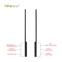 Écran portable tactile Wisecoco 15,6 pouces 1920*1080 Full HD haute résolution IPS LCD pour console de jeu