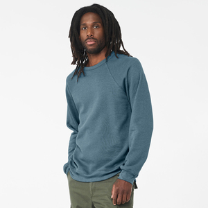 High Quality Unisex Custom Casual Style Neck Pullover Solid Raglan Sleeve Fleece 100% Cotton <b>Sweatshirt</b> <b>Embroidery</b> Logo Winter - Product Image 3