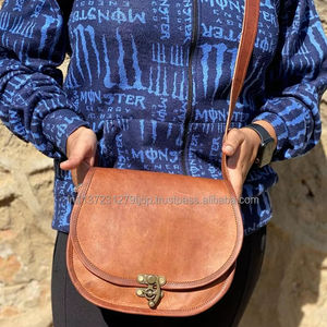 Sac à bandoulière en cuir de chèvre pour femmes Vintage sac à main en cuir pleine fleur cartable dames sac à main voyage cartable sacs véritables - Product Image 2