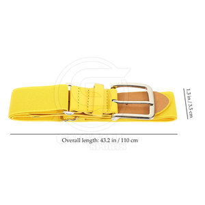 Ceinture de baseball au design unique, faible MOQ, couleur jaune, réglable, légère - Product Image 2