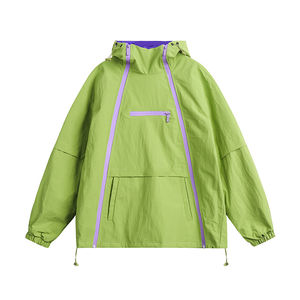2025 hommes décontracté Sport coupe-vent veste léger en Nylon à capuche avec Double fermeture éclair imperméable Streetwear - Product Image 1