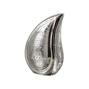 Urne larme en laiton de style américain avec couvercle à vis Urne funéraire décorative en argent pour restes funéraires - Product Image 4