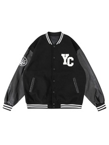 เสื้อแจ็คเก็ตบอมเบอร์บางปักลายตัวอักษร Varsity สำหรับผู้ชายจาก Sensel Sports แขนเสื้อทำจากผ้าขนสัตว์ ระบายอากาศได้ดี แห้งเร็ว เหมาะสำหรับใส่ในฤดูหนาว - Product Image 2