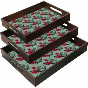 Plateau en bois pour la maison, le bureau et la cuisine pour la décoration de la table de service disponible ici - Product Image 6