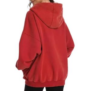 Sudadera con capucha de gran tamaño Unisex de alta calidad, lavado ácido, diseño desteñido al sol, logotipo personalizado bordado, sudaderas con capucha térmicas para - Product Image 2