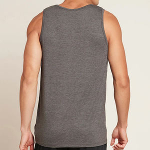 Gilet en coton à séchage rapide pour hommes personnalisable Streetwear Style XL Taille Débardeur à col rond sans manches T-Shirt Gilet - Product Image 2