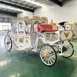 Chariot de mariage de luxe motorisé White Royal Horse Carriage à vendre pour les installations de parc d'attractions électriques - Product Image 4